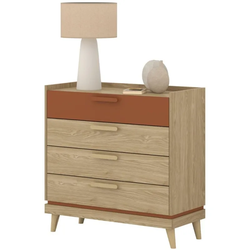 Kommode Scandi med 4 skuffer - Oljet eik - Oppbevaring - Oppbevaringsmøbler - Kommode - Entrekommode