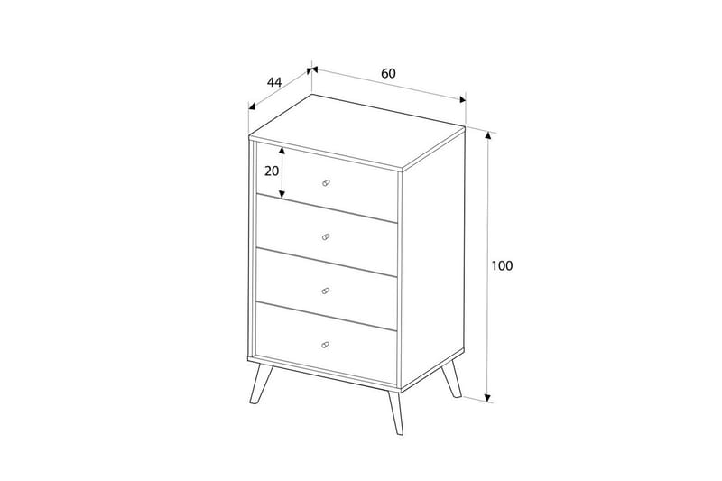 Kommode Stoneveil Flerfarget - Multifarget - Oppbevaring - Oppbevaringsmøbler - Kommode - Entrekommode