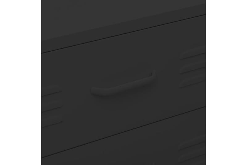Kommode svart 80x35x101,5 cm stål - Svart - Oppbevaring - Oppbevaringsmøbler - Kommode - Entrekommode