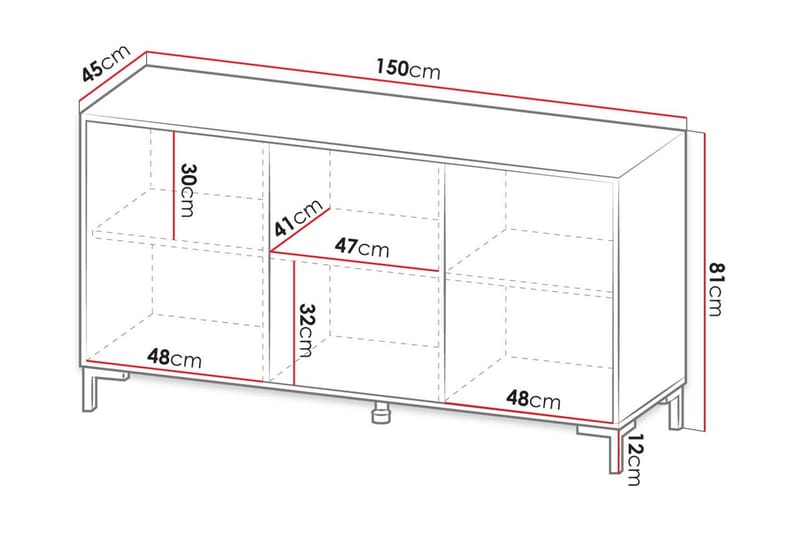 Kommode - Svart - Oppbevaring - Oppbevaringsmøbler - Kommode
