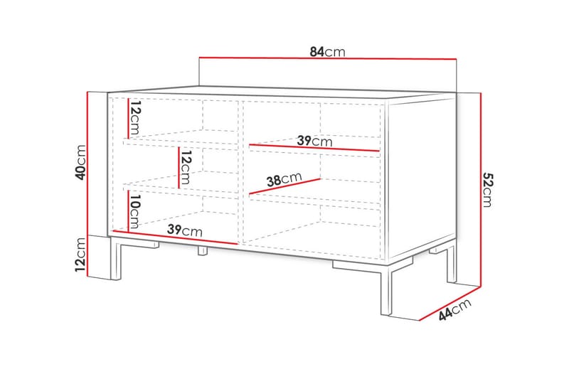 Kommode - Svart|Gull - Oppbevaring - Oppbevaringsmøbler - Kommode - Entrekommode