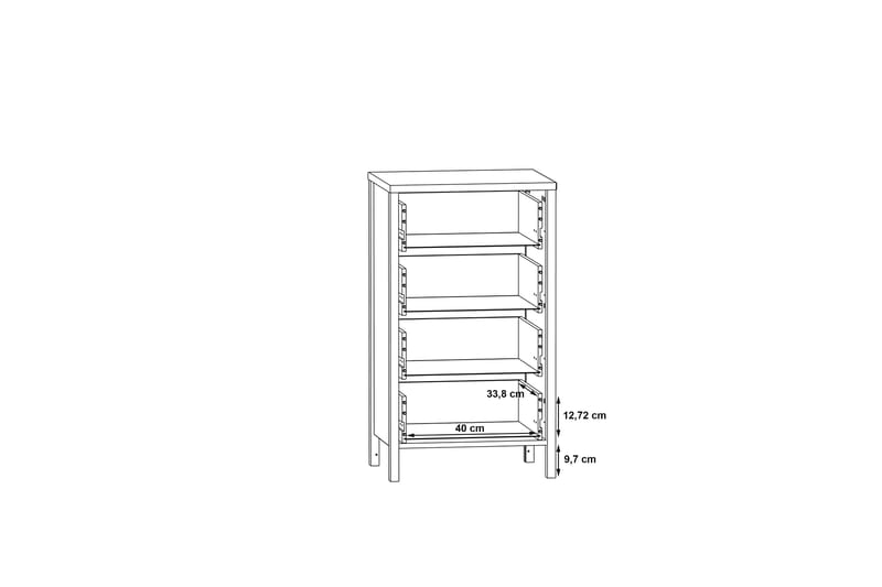 Koufalia Kommode 40x51 cm - Brun/Svart - Kommode - Gangoppbevaring