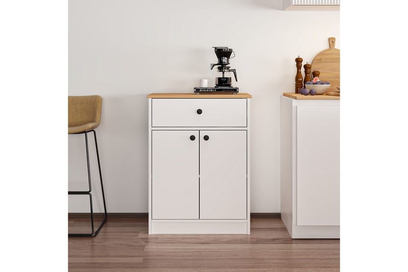 Latrona Kommode 64 cm - Hvit/Brun - Oppbevaring - Oppbevaringsmøbler - Kommode - Entrekommode