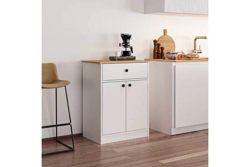 Latrona Kommode 64 cm - Hvit/Brun - Oppbevaring - Oppbevaringsmøbler - Kommode - Entrekommode