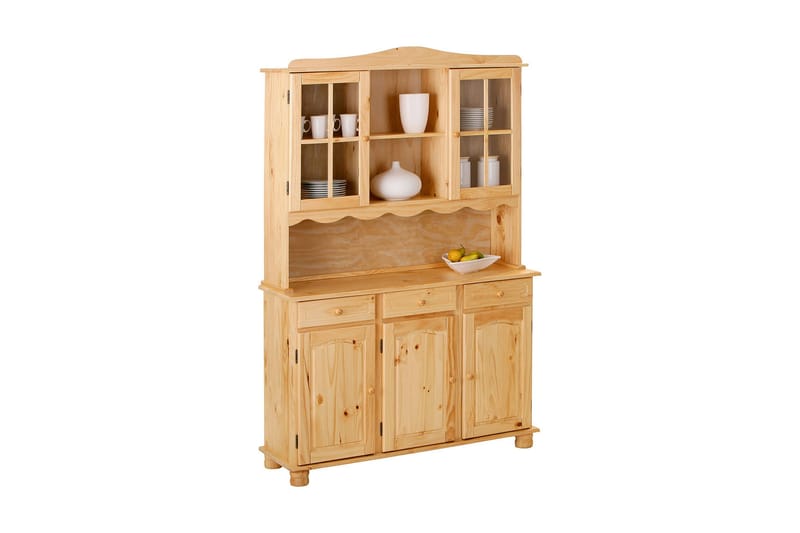 Leksand Vitrineskap 130 cm - Furu - Oppbevaring - Oppbevaringsmøbler - Kommode