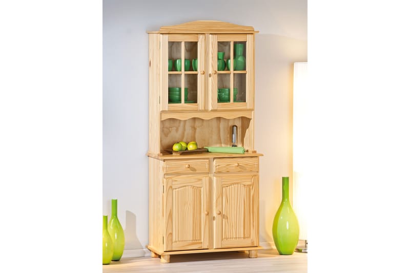 Leksand Vitrineskap 88 cm - Furu - Oppbevaring - Oppbevaringsmøbler - Kommode