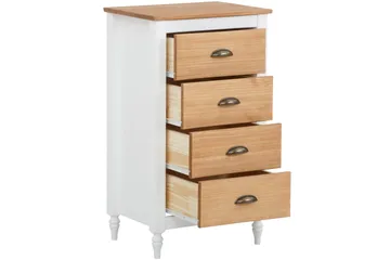 Lenham Kommode 45x35 cm 4 Skuffer - Hvit - Oppbevaring - Oppbevaringsmøbler - Kommode - Entrekommode