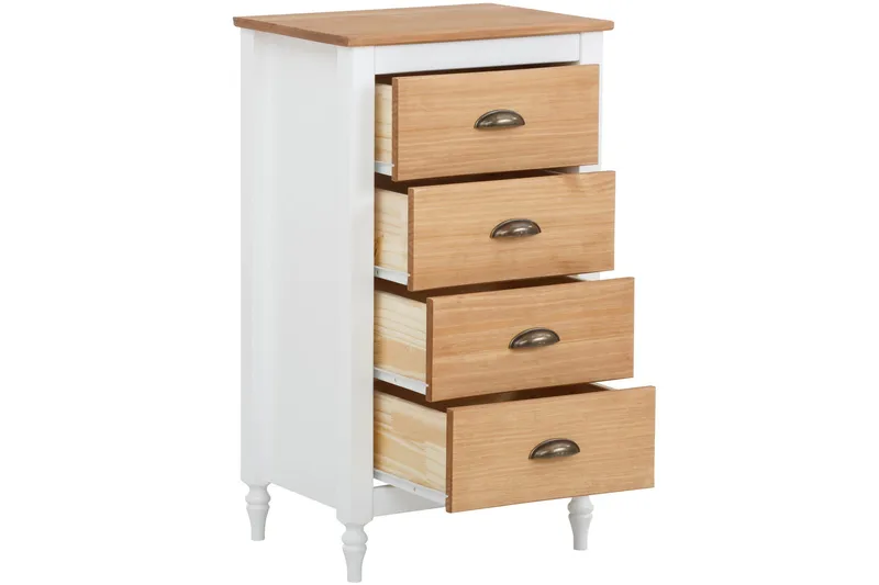 Lenham Kommode 45x35 cm 4 Skuffer - Hvit - Oppbevaring - Oppbevaringsmøbler - Kommode - Entrekommode