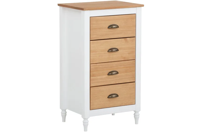 Lenham Kommode 45x35 cm 4 Skuffer - Hvit - Oppbevaring - Oppbevaringsmøbler - Kommode - Entrekommode