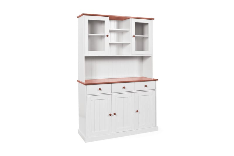 Livesey Skjenkvitrin A 131 cm - Hvit/Natur - Oppbevaring - Oppbevaringsmøbler - Kommode