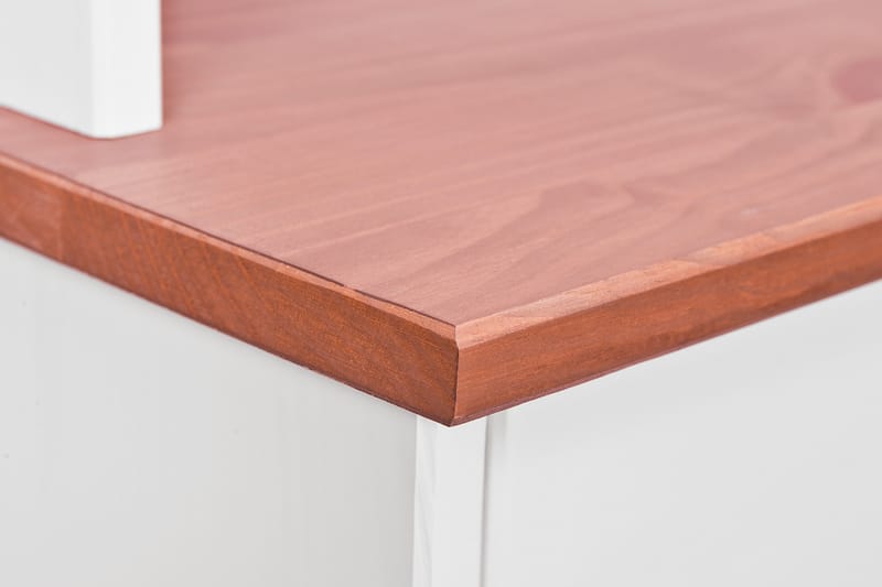 Livesey Vitrineskap B 131 cm - Hvit/Natur - Oppbevaring - Oppbevaringsmøbler - Kommode