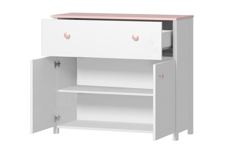 Luna Kommode 110x42x90 cm - Brun / Hvit - Oppbevaring - Oppbevaringsmøbler - Kommode - Entrekommode