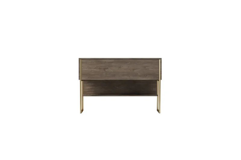 Luxe Kommode 120 cm, Gull/Valnøtt