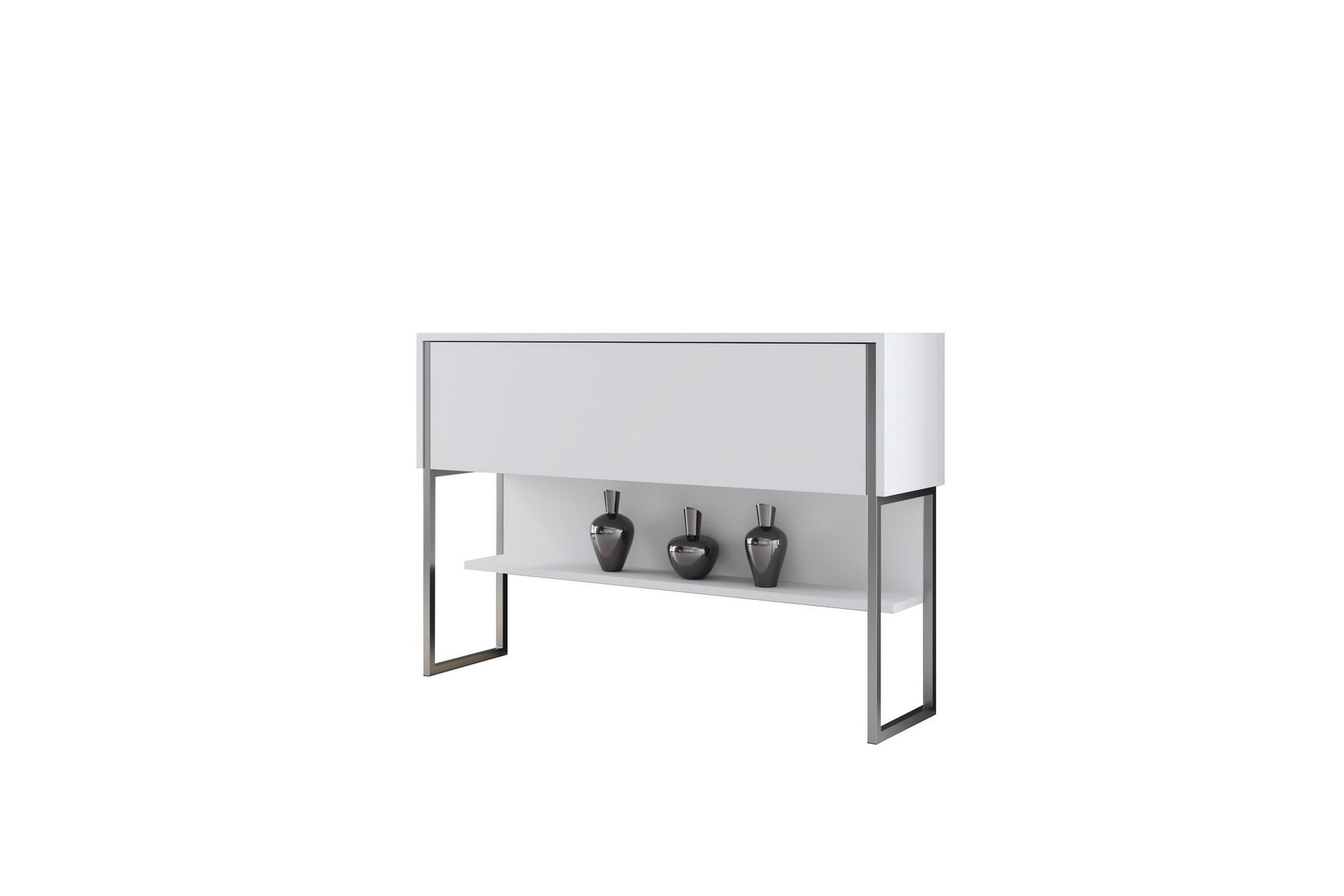 Luxe Kommode 120 cm - Sølv/Hvit - Oppbevaring - Oppbevaringsmøbler - Kommode