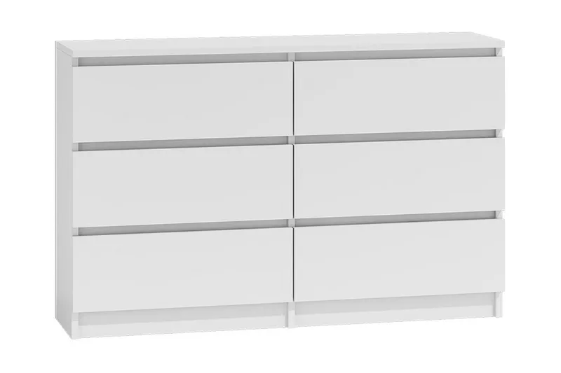 Malwa Kommode med Skuffer 30 cm dyp, Hvit