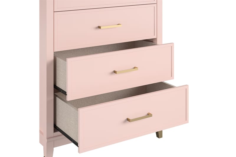 Mariami Kommode med 4 skuffer - Rosa - Oppbevaring - Oppbevaringsmøbler - Kommode - Entrekommode