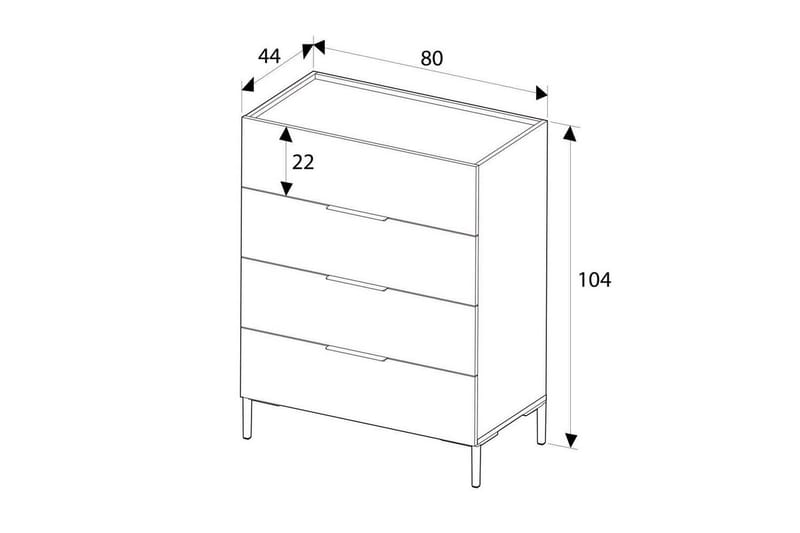 Matul Kommode 80 cm - Brun - Oppbevaring - Oppbevaringsmøbler - Kommode - Entrekommode