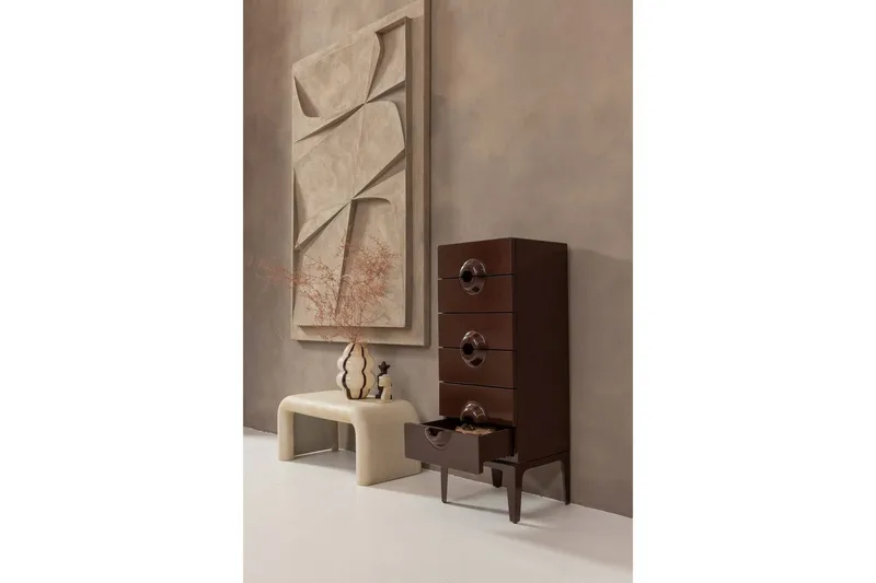 Kommode Merge - Brun/Rød - Oppbevaring - Oppbevaringsmøbler - Kommode - Entrekommode