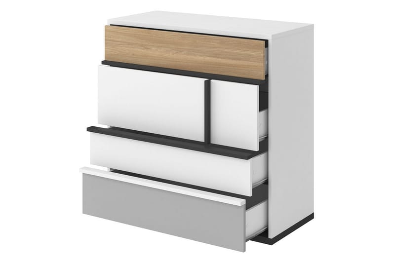 Metropolitan Bureau - Brun/Hvit/Lysegrå/Sort - Oppbevaring - Oppbevaringsmøbler - Kommode - Entrekommode