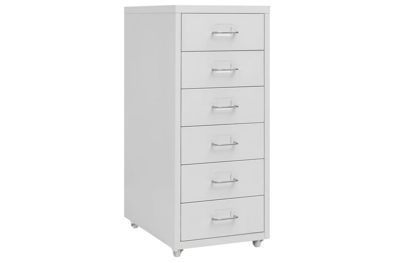 Mobilt arkivskap grå 28x41x69 cm metall - Grå - Oppbevaring - Oppbevaringsmøbler - Kommode - Skuffeseksjon