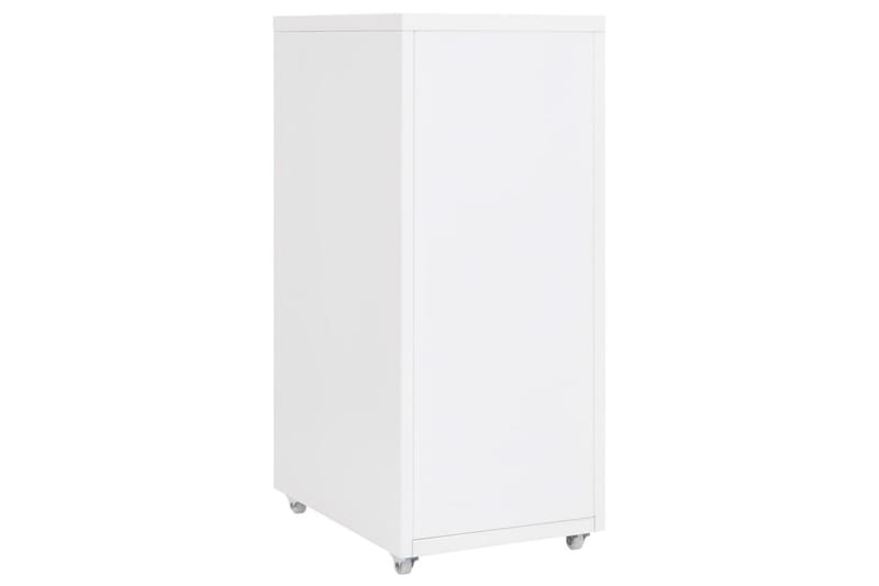 Mobilt arkivskap hvit 28x41x69 cm metall - Hvit - Oppbevaring - Oppbevaringsmøbler - Kommode - Skuffeseksjon