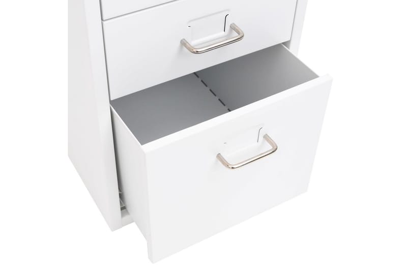 Mobilt arkivskap hvit 28x41x69 cm metall - Hvit - Oppbevaring - Oppbevaringsmøbler - Kommode - Skuffeseksjon