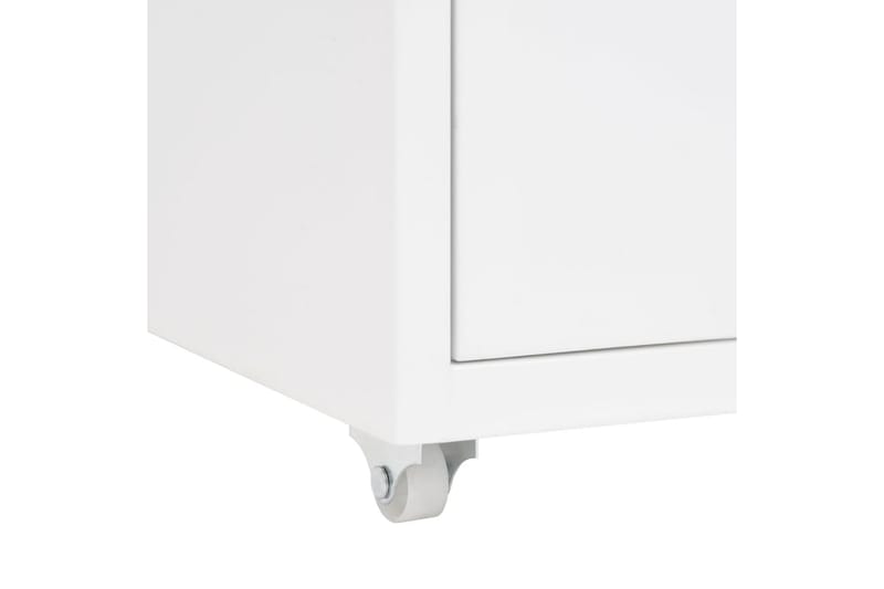 Mobilt arkivskap hvit 28x41x69 cm metall - Hvit - Oppbevaring - Oppbevaringsmøbler - Kommode - Skuffeseksjon