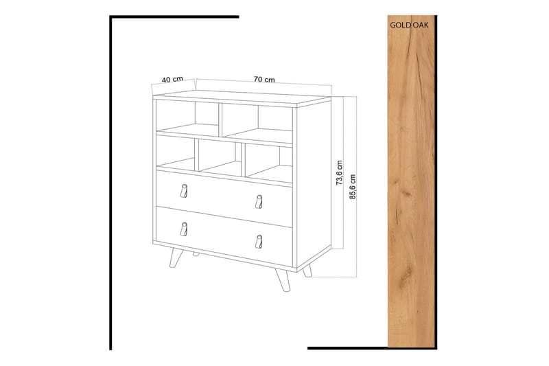 Mod Design Kommode Lærinnredning - Oppbevaring - Oppbevaringsmøbler - Kommode - Entrekommode