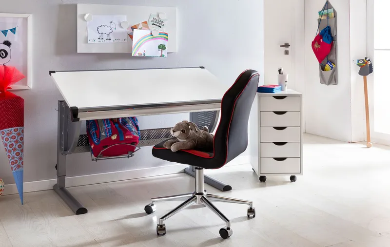 Morara rullekontainer 33 cm - hvit med svarte hjul - Oppbevaring - Oppbevaringsmøbler - Kommode - Entrekommode
