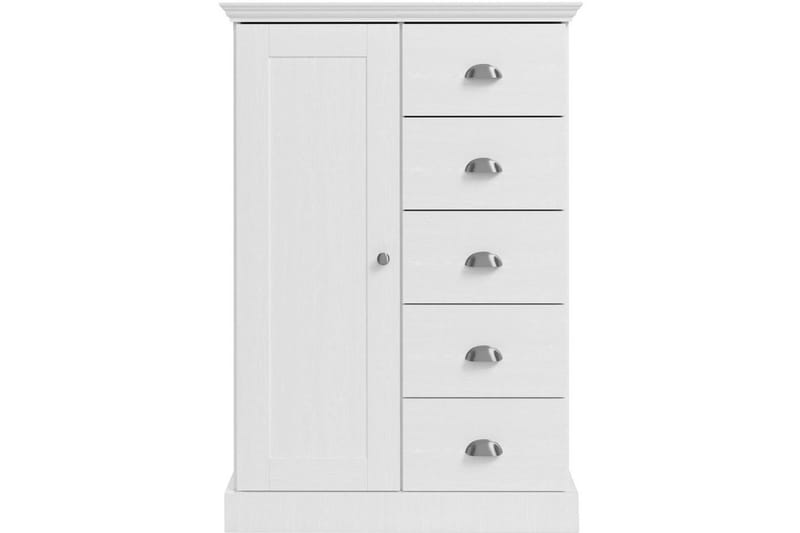 Kommode Motala 75x35x110 cm, Hvit - 75x35x110 cm, Hvit - Oppbevaring - Oppbevaringsmøbler - Kommode - Entrekommode