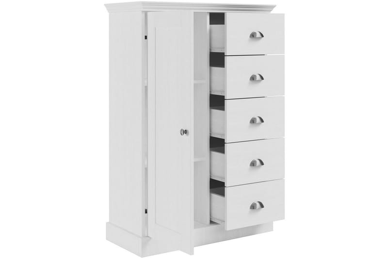 Kommode Motala 75x35x110 cm, Hvit - 75x35x110 cm, Hvit - Oppbevaring - Oppbevaringsmøbler - Kommode