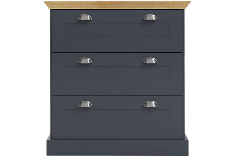 Kommode Motala 75x35x80 cm, Antrasitt/Eik - 75x35x80 cm, Antrasitt/Eik - Oppbevaring - Oppbevaringsmøbler - Kommode - Entrekommode