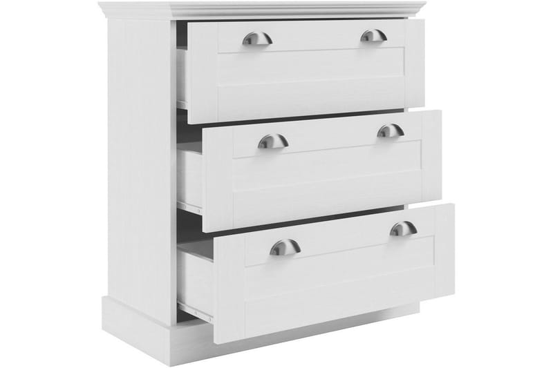 Kommode Motala 75x35x80 cm, Hvit - 75x35x80 cm, Hvit - Oppbevaring - Oppbevaringsmøbler - Kommode - Entrekommode