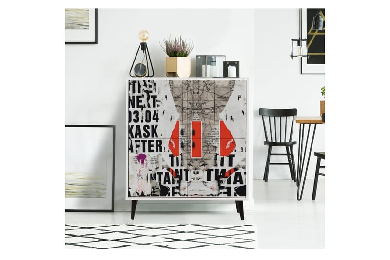 Multi Purpose Cabinet Hvit|Svart - Oppbevaring - Oppbevaringsm�øbler - Kommode