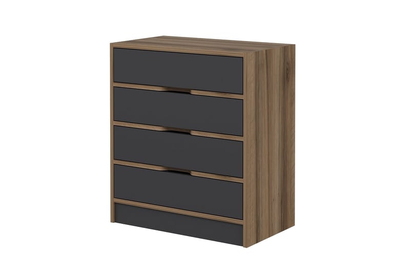 Munna Kommode 70 cm - Valnøtt/Antrasitt - Oppbevaring - Oppbevaringsmøbler - Kommode - Entrekommode
