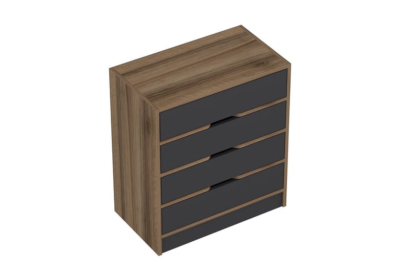 Munna Kommode 70 cm - Valnøtt/Antrasitt - Oppbevaring - Oppbevaringsmøbler - Kommode - Entrekommode