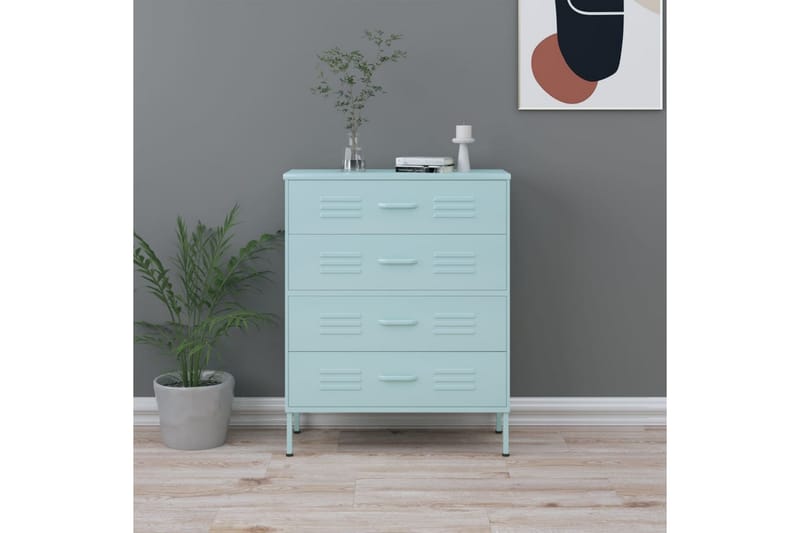 Kommode myntegrønn 80x35x101,5 cm stål - grønn - Oppbevaring - Oppbevaringsmøbler - Kommode - Entrekommode