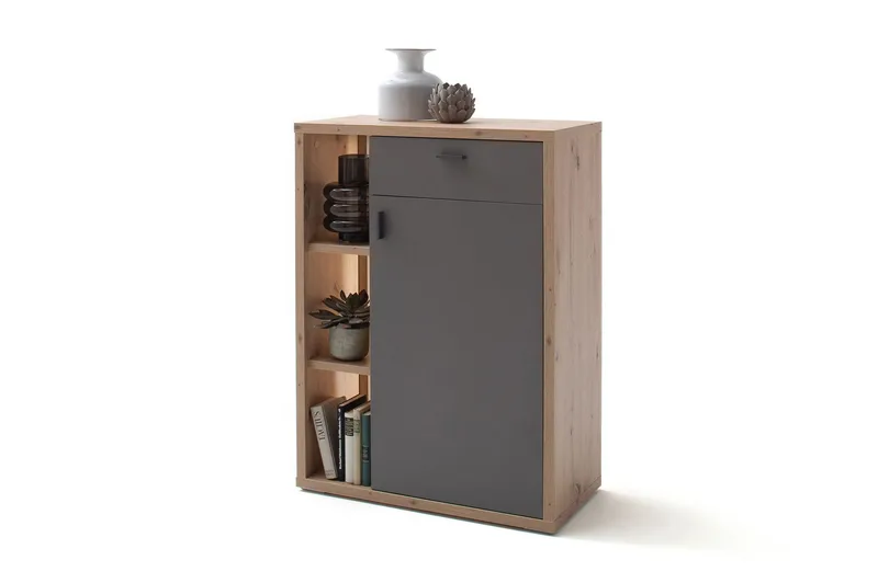 Nacimento Kommode 37x76 cm - Grå/Natur - Oppbevaring - Oppbevaringsmøbler - Kommode - Entrekommode