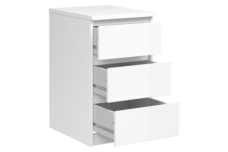 Naia Kommode 40 cm 3 Skuffer - Hvit/Høyglans - Oppbevaring - Oppbevaringsmøbler - Kommode