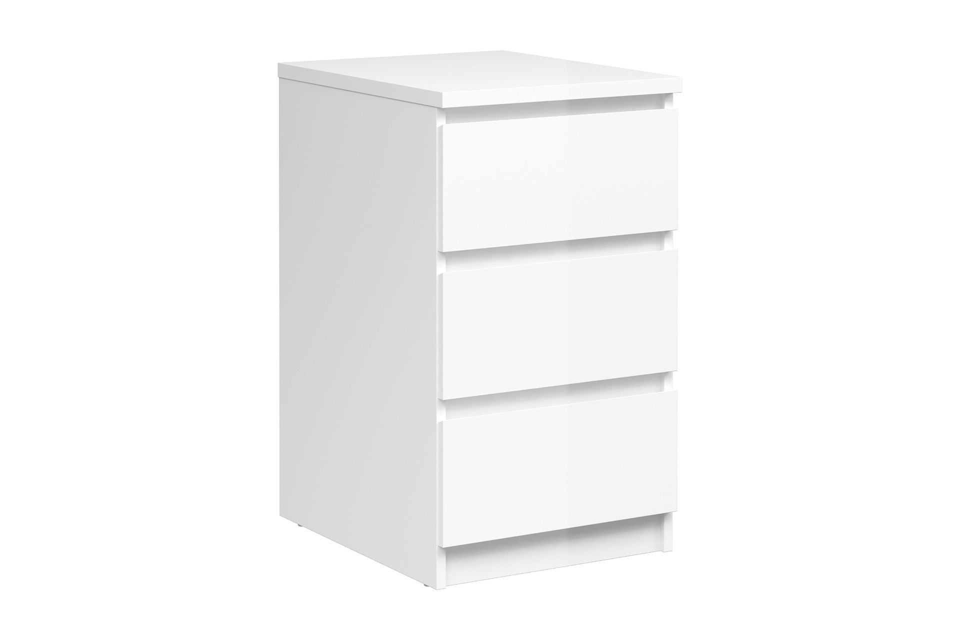 Naia Kommode 40 cm 3 Skuffer - Hvit/Høyglans