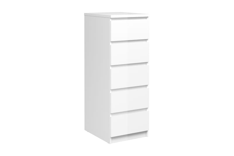 Naia Kommode 40 cm 5 Skuffer - Hvit/Høyglans - Oppbevaring - Oppbevaringsmøbler - Kommode - Entrekommode