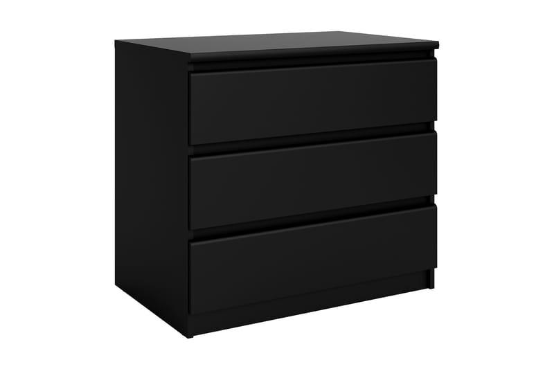Naia Kommode 77 cm Stor 3 Skuffer - Mattsvart - Oppbevaring - Oppbevaringsmøbler - Kommode