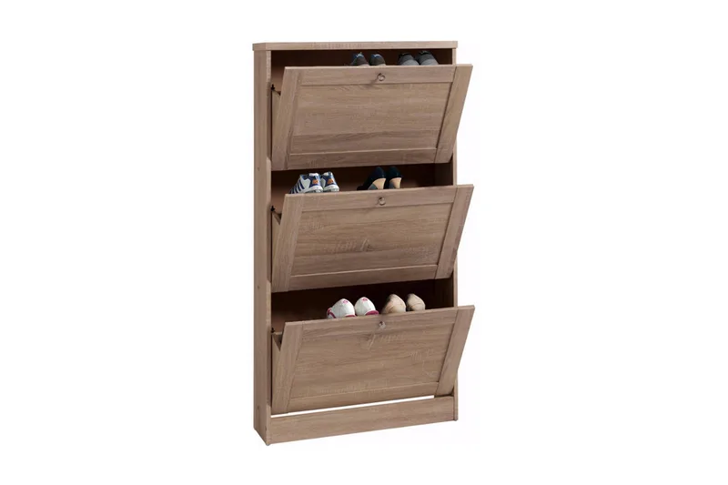 Naveen Skoskap 70x130 cm - Brun - Oppbevaring - Skooppbevaring - Skoboks