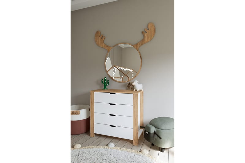 Nordhs Kommode 90 cm - Lys brun/Hvit - Oppbevaring - Oppbevaringsmøbler - Kommode - Entrekommode