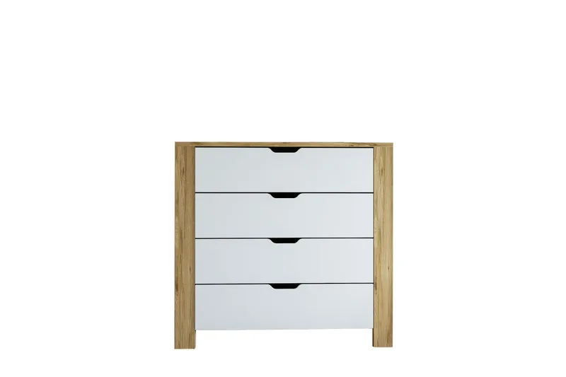 Nordhs Kommode 90 cm, Lys brun/Hvit