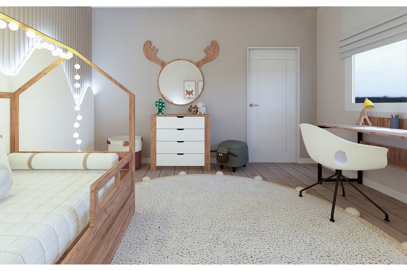 Nordhs Kommode 90 cm - Lys brun/Hvit - Oppbevaring - Oppbevaringsmøbler - Kommode - Entrekommode