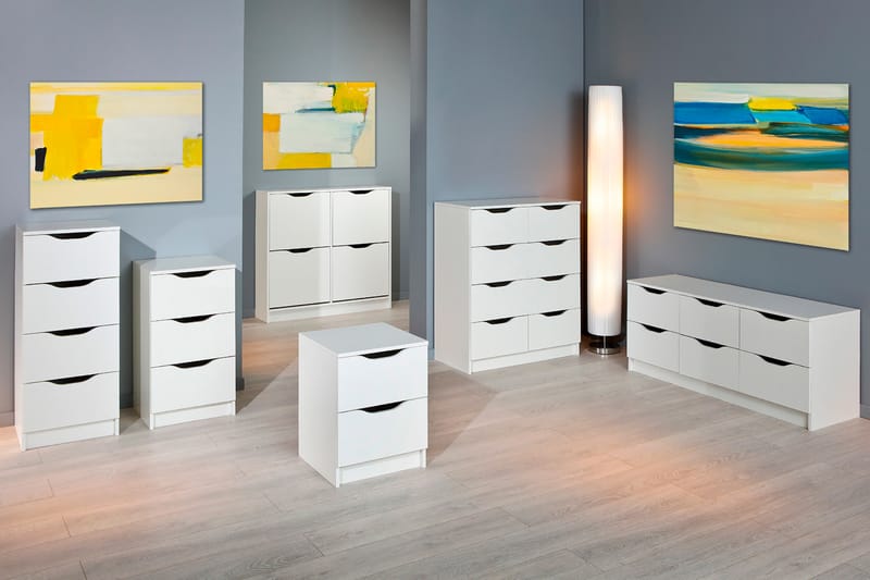 Novalis Kommode 40 cm Lav - Hvit - Oppbevaring - Oppbevaringsmøbler - Kommode - Entrekommode