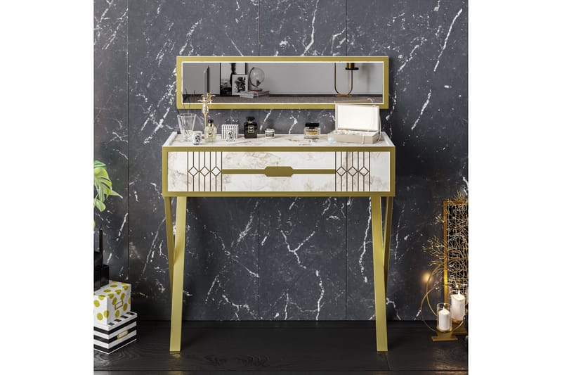 Ocotla Kommode 90x32 cm Skuff - Hvit - Oppbevaring - Oppbevaringsmøbler - Kommode - Entrekommode