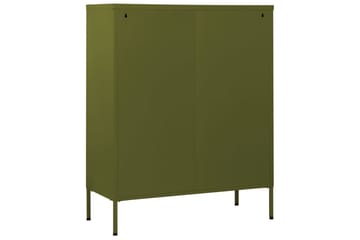 Kommode olivengrønn 80x35x101,5 cm stål - grønn - Oppbevaring - Oppbevaringsmøbler - Kommode - Entrekommode