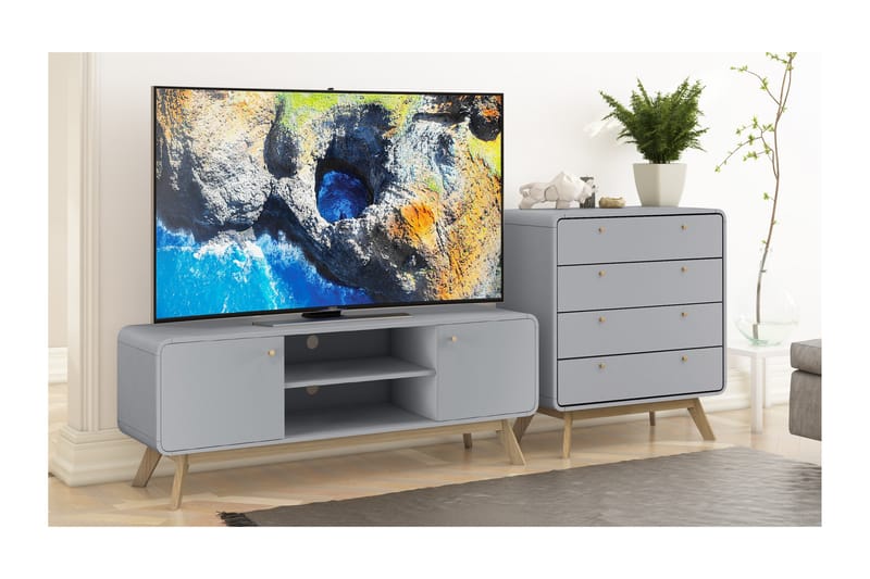 Olivet Kommode 80x39 cm - Grå - Oppbevaring - Oppbevaringsmøbler - Kommode - Entrekommode